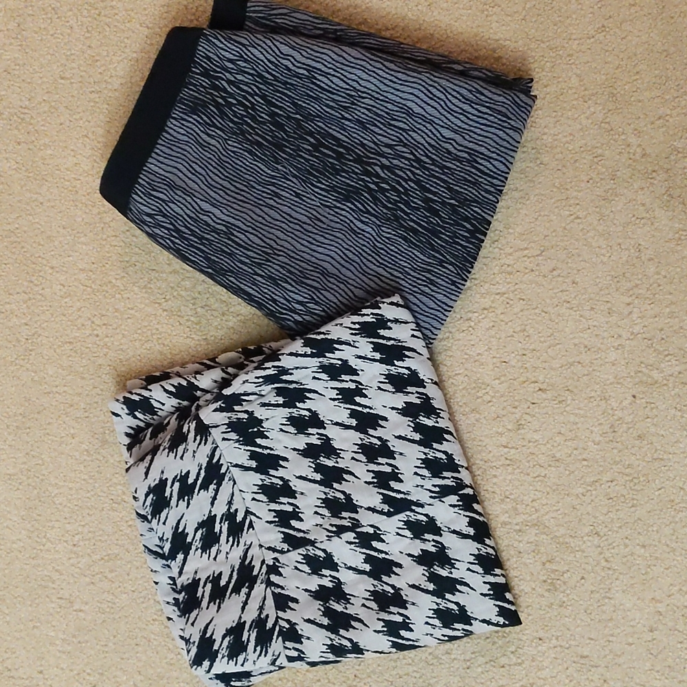 Ann Taylor Black and White Pencil Skirts
